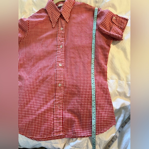 True vintage Levi’s women’s red gingham button up short sleeved top - Picture 11 of 11